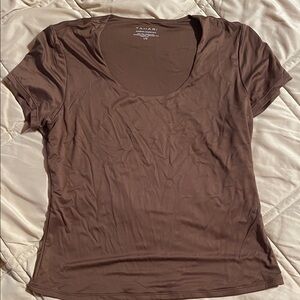Tahari Women's Chocolate Short Sleeve Tee